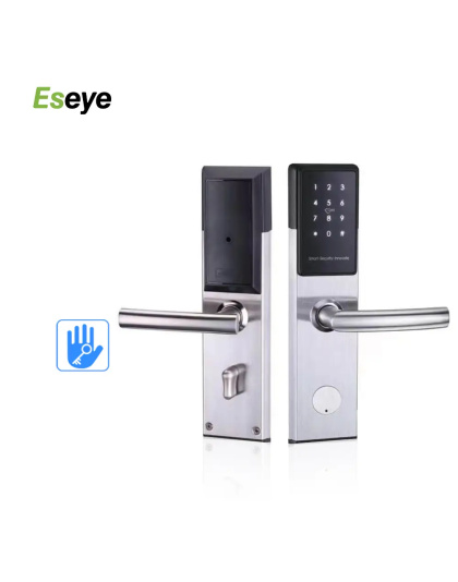 Smart Stainless Steel Hotel Door Lock – Card, Key &amp; App Unlock