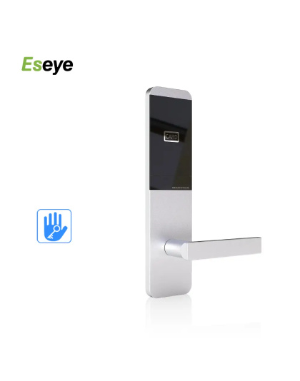 Smart Hotel Door Lock – Black/Silver with App, Key &amp; Card Unlock (EY-H2021TT)